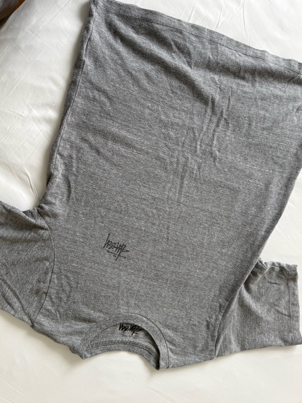 Stussy Gray Cotton Tee Unisex - Picture 2 of 3